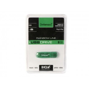 Stick memorie USB Intenso RAINBOW LINE GREEN 8GB, 3502460